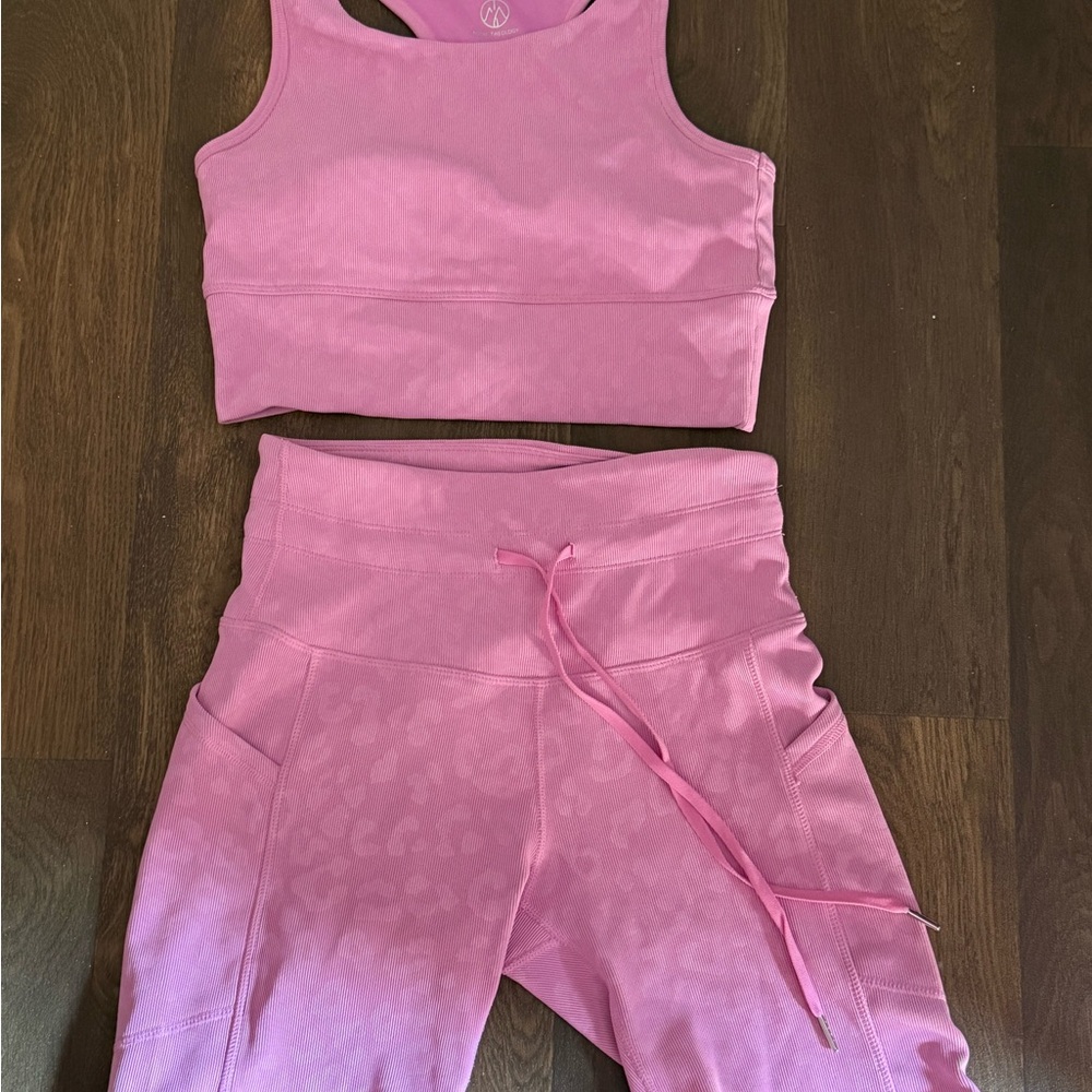 Pink Athletic Shorts and Top